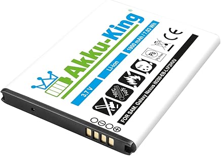 Akku-King 20109075 recambio del tel?fono m?vil Bater?a Negro, Blanco - Recambios del tel?fono m?vil (Bater?a, Samsung, Negro, Blanco, I?n de litio, 1900 mAh, 3,7 V)