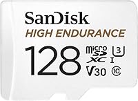 SanDisk 128GB High Endurance MicroSDXC Card for Dash Cams & Security Cameras - 10,000 Hours Full HD, 4K UHD, Waterproof, C10 U3 V30
