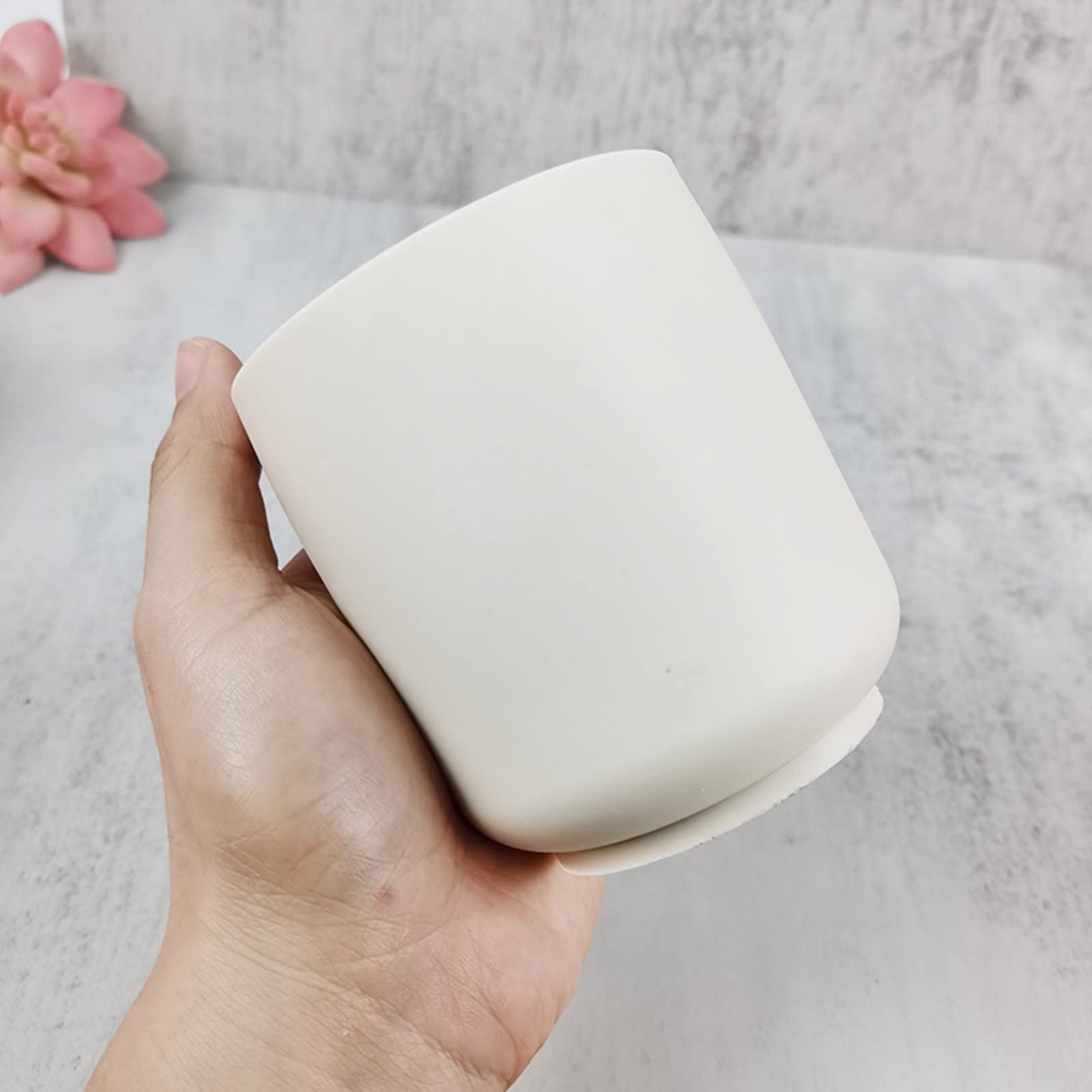 Supporto per candele Stampo in resina per gesso, vaso di fiori Stampi in silicone Stampi rotondi per resina epossidica stampi per colata di gioielli fai da te Fioriera in cemento Vaso da fiori