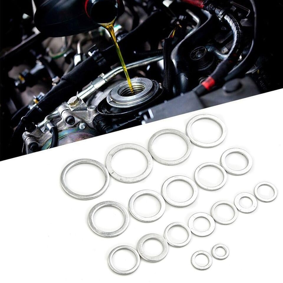 450Pcs Aluminum O-Ring Silver Hydraulic Pipe Gaskets Paintball Seal Assorted Kit