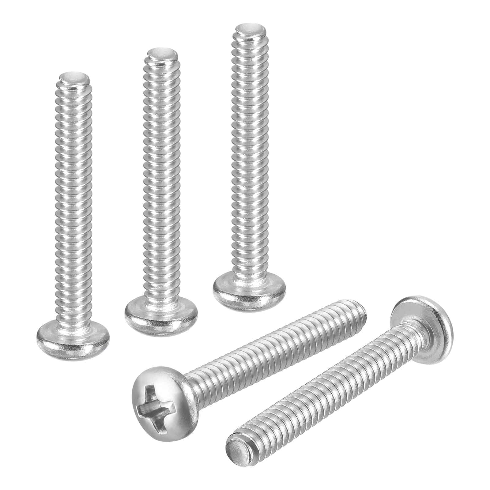 DTGN #6-32x1" Pan Head Machine Screws - 50pcs - Good for Machinery - 304 Stainless Steel Phillips Machine Screws Bolts - Silver โ image 1