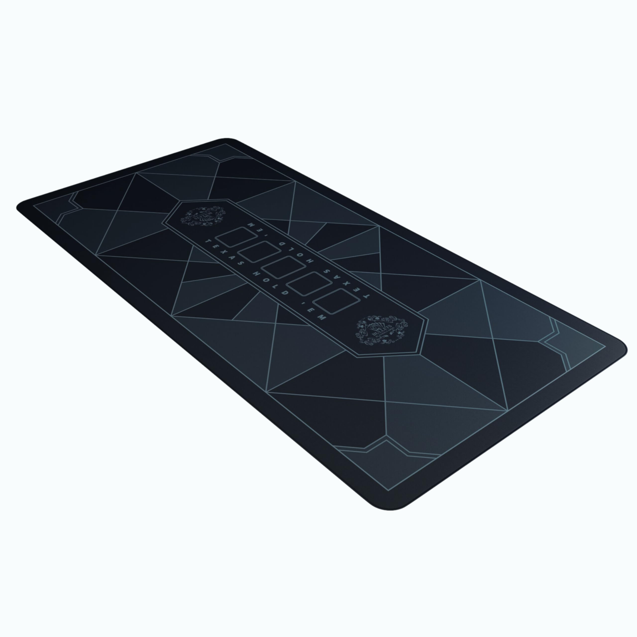Bullets Playing Cards - Poker Mat -Paulie Design - 47" x 23" (119 x 58cm) - Bluish&Grey