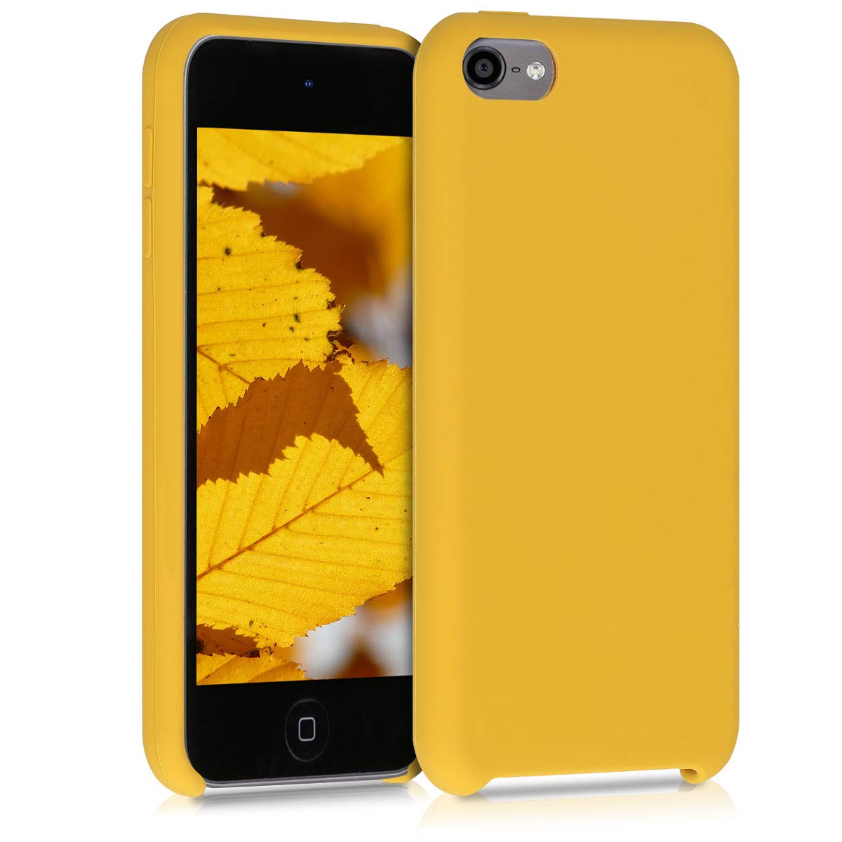kwmobile TPU Silicone Case Compatible with Apple iPod Touch 6G / 7G (6th and 7th Generation) - Case Soft Flexible Protective Cover - Honey Yellow
