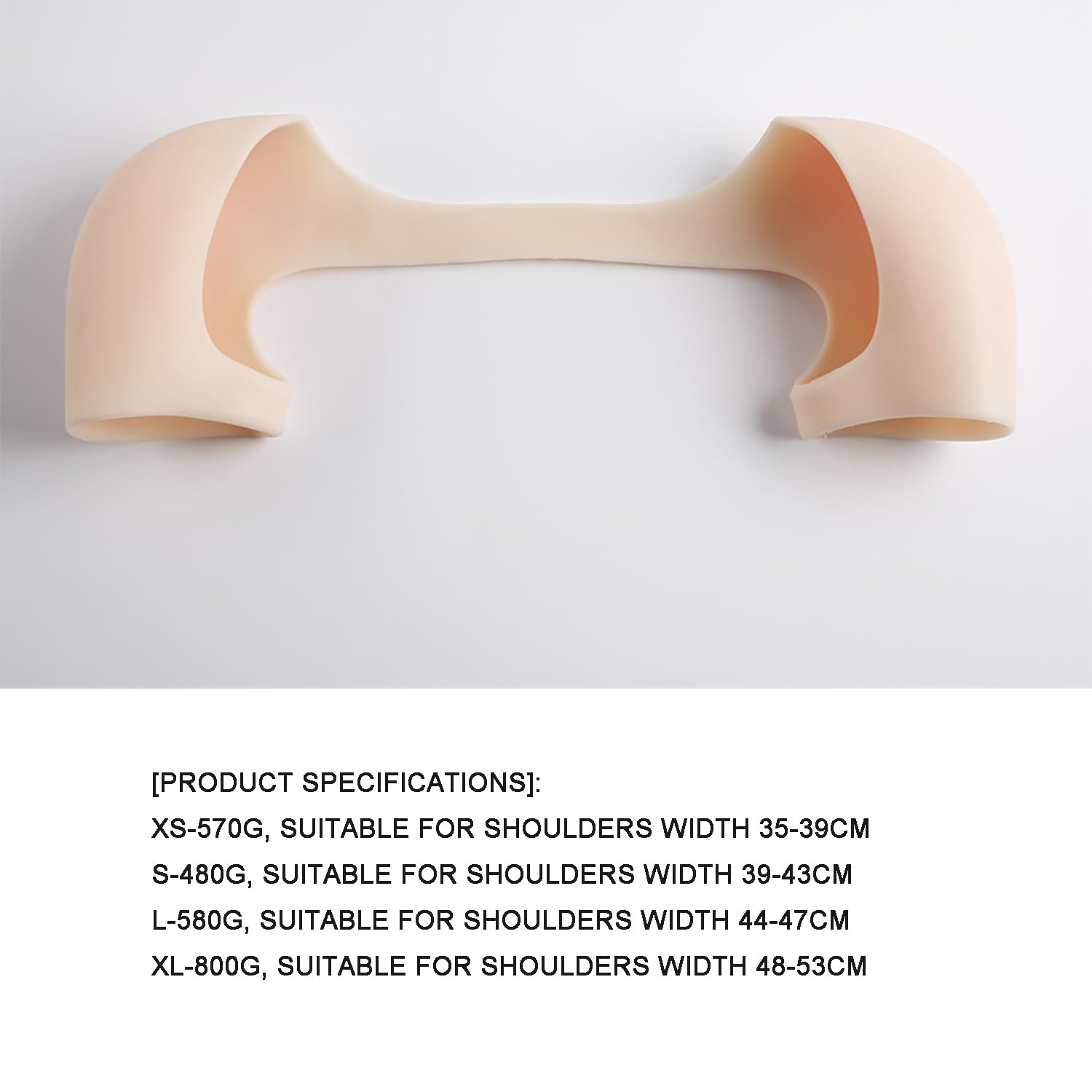Genérico Hombreras De Silicona, Mangas Antideslizantes Desmontables, Diseño Biomimético del Músculo Deltoides, Mejora Los Hombros Caídos O Estrechos (White Skin Color XL)