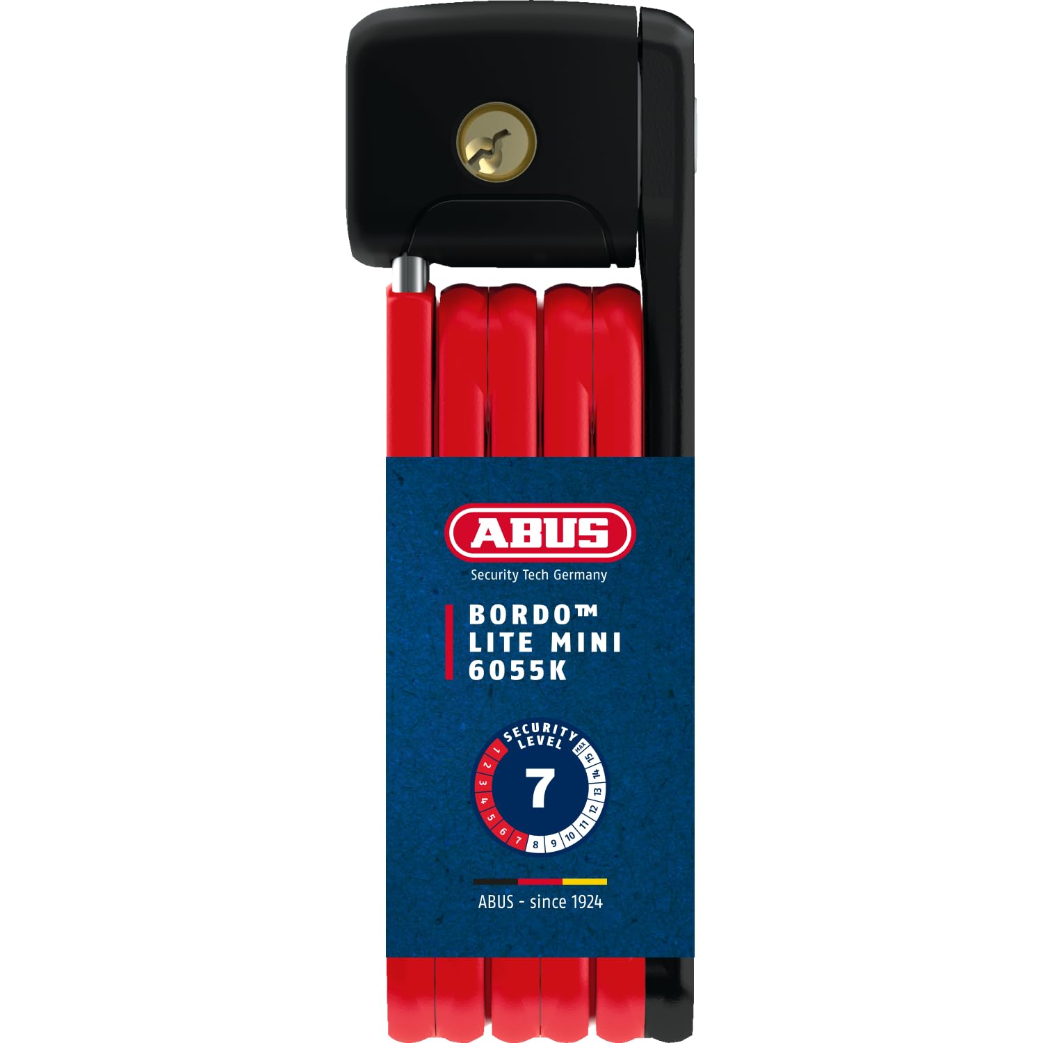 ABUS Lucchetto pieghevole Bordo Lite Mini 6055/60 - Lucchetto per bicicletta ultraleggero in acciaio speciale - Livello di sicurezza 7