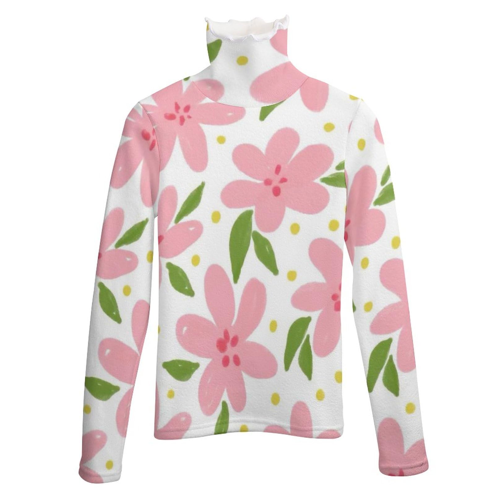 Amazon.co.jp: レディース セーター 花柄 タートルネックセーター
