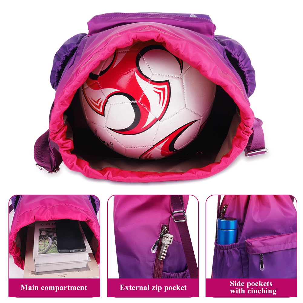 flintronic Borsa con Coulisse, Sacca Sportiva Palestra, Zaino con Coulisse Impermeabile, Sacca da Palestra con Coulisse, Borsa Palestra con Coulisse per Spiaggia Nuoto Fitness