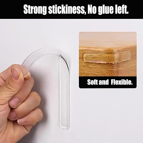 Miniatura 5 de Almohadillas para parachoques de cajones, pequeños parachoques para puertas de gabinete, puntos de armario, pies de goma transparente autoadhesivos