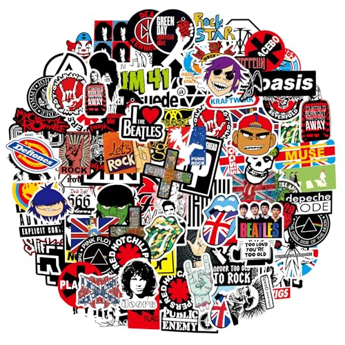 EXIN DEHCEN 204 Peças autocolantes Skate vinil música rock impermeáveis graffiti, moda hip-hop graffiti autocolantes, autocolantes de vinil de bomba, auto-colantes para carro motocicleta skate