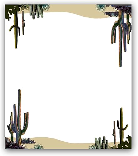 Stonehouse Collection Tarjetas de lugar con nombre del oeste, 25 tarjetas de presentación de cactus para invitados, tiendas de campaña de mesa para