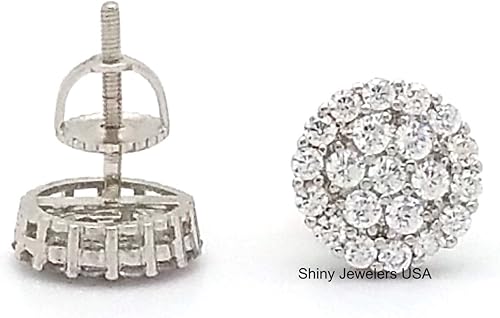 Miniatura 5 de Pendientes para hombre de plata helada, oro rosa, negro u dorado dorado