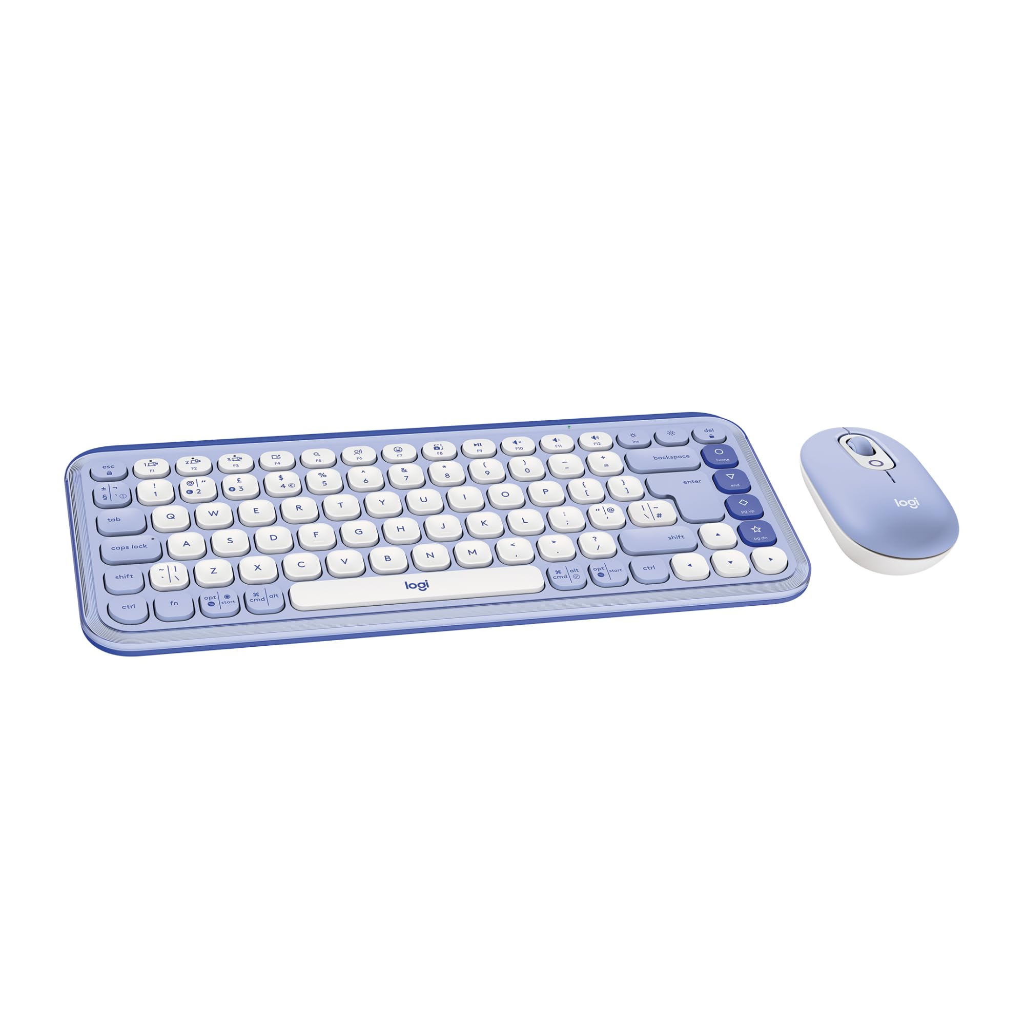 Logitech Pop Icon Combo, Bluetooth keyboard and mouse combo, comfortable typing, programmable keys and buttons, quiet clicks, Easy-Switch up to 3 devices