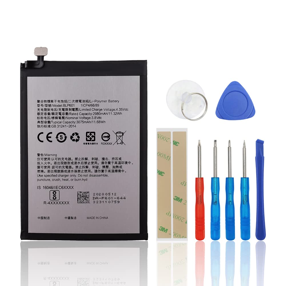 SwarKing Replacement Battery Compatible with BLP601 Oppo A53 A53T A53M A59 A59S F1S with Toolkit