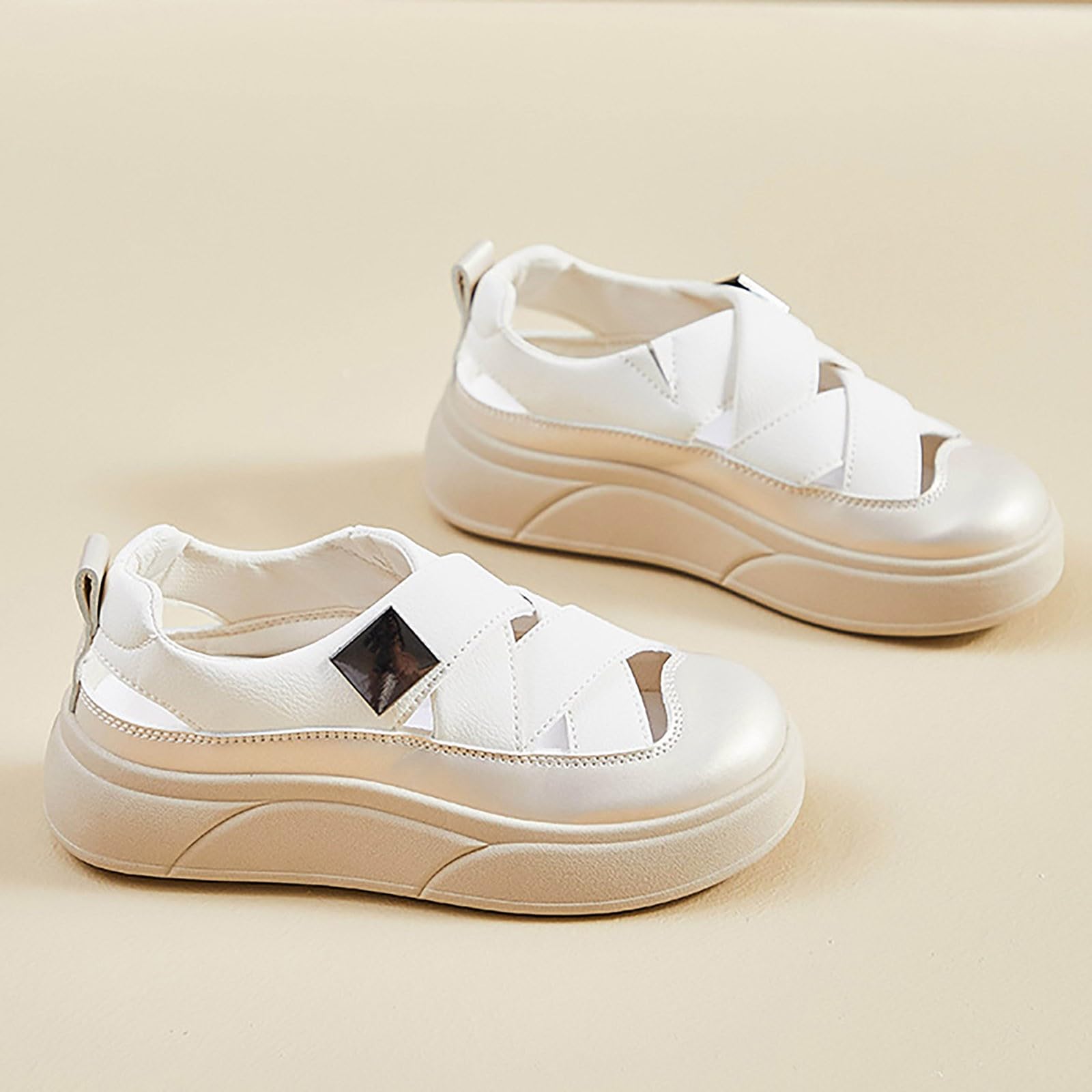 Scarpe Donna da Passeggio Sneakers Casual Sintetica con Fori Antiscivolo per Lavoro e Uso Quotidiano Scarpe Donna Palestra Elastico e Morbido