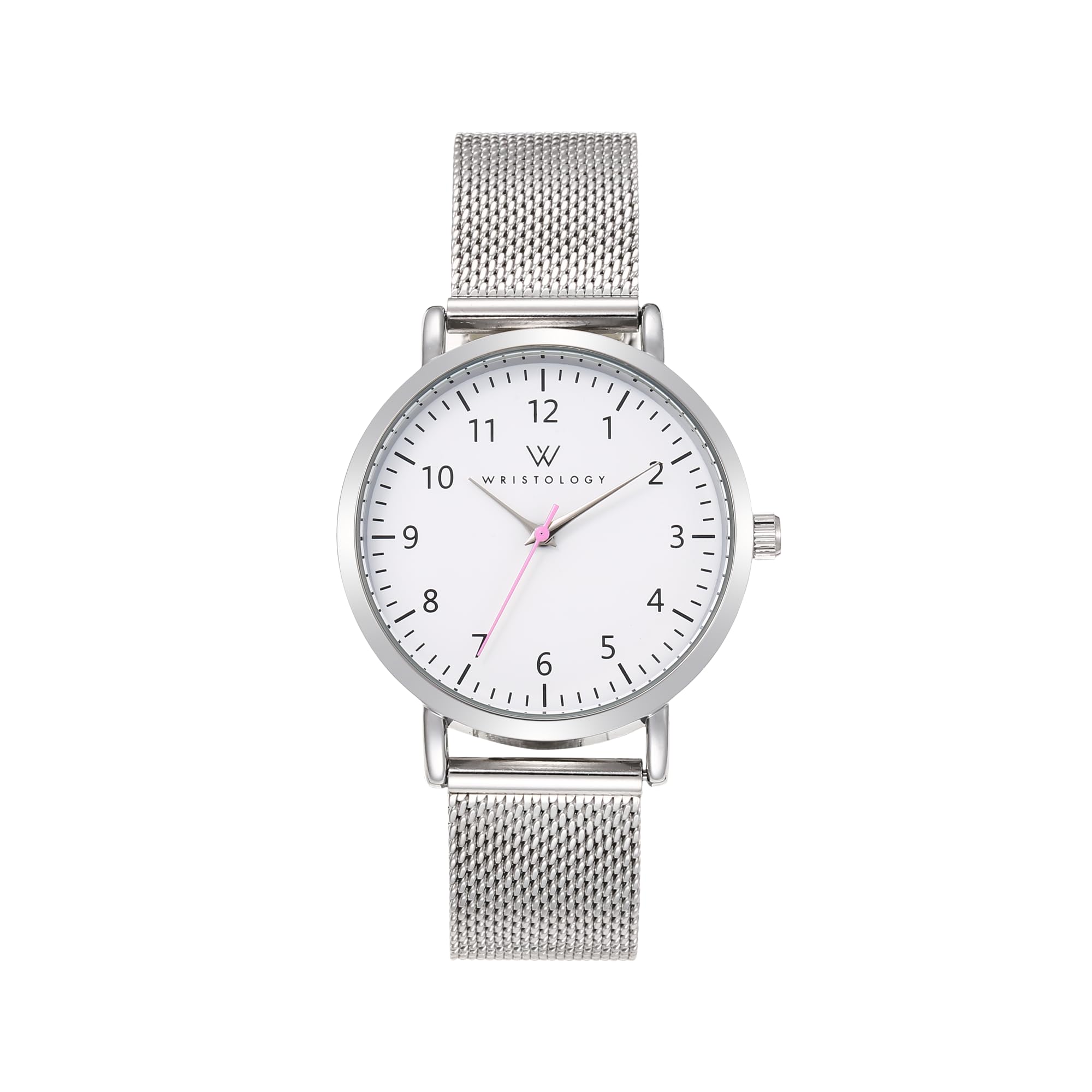 10 Styles Maxi Crystal Watch Leather Band - Interchangeable Genuine Leather Strap - Large Easy to Read Watch with Second Hand for Women, Men, Nurses, Teachers