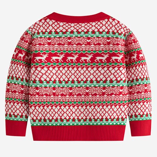 Knemksplanet Ugly Christmas Sweater for Toddler Baby Boys Girls Knit Sweater Kids Pullover Sweater Shirt Winter Warm Coat3