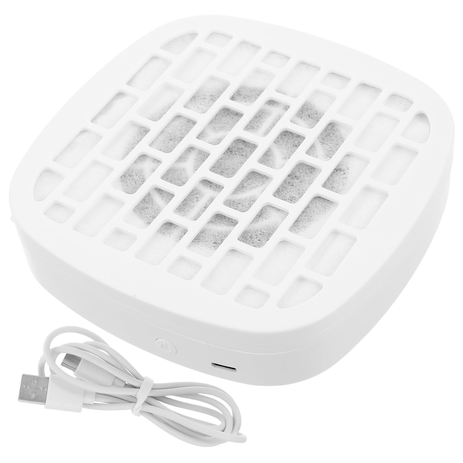 Colector de Polvo de Uñas, Aspiradora de Manicura Mini de Escritorio, Blanco, Portátil, Protección contra Sobrecalentamiento, para Técnicos de Uñas y Uso en Salón y Hogar
