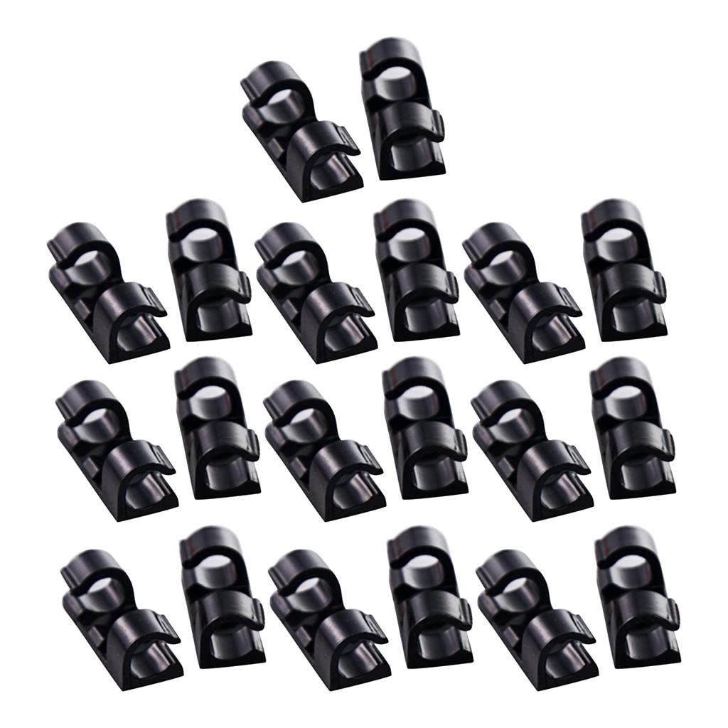 Self-adhesive Wire Tie Cable Clamp for Car Dash Camera GPS 20Pcs black | Computers/Tablets & Networking | Computer Cables & Connectors | Cable Ties & Organizers-image-24