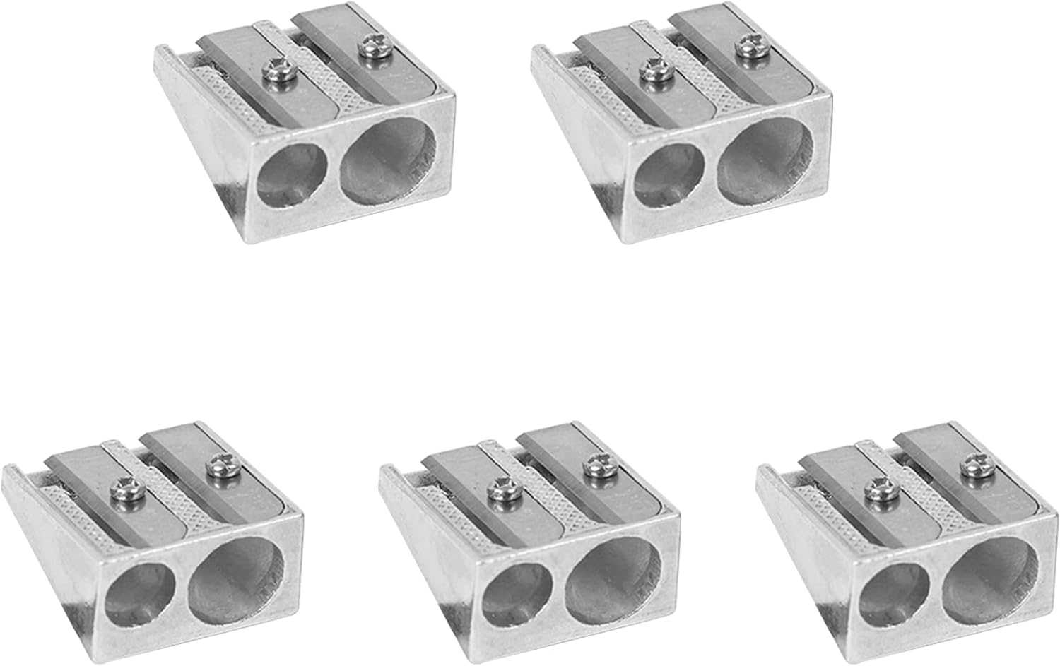 5 Pack Pencil Sharpeners Dual Hole Sharpener Manual Pencil Sharpener