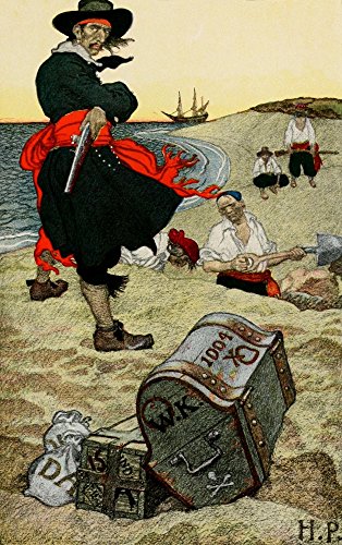 Howard Pyles Book of Pirates 1921 Buried treasure Poster Print by Howard Pyle (24 x 36)
