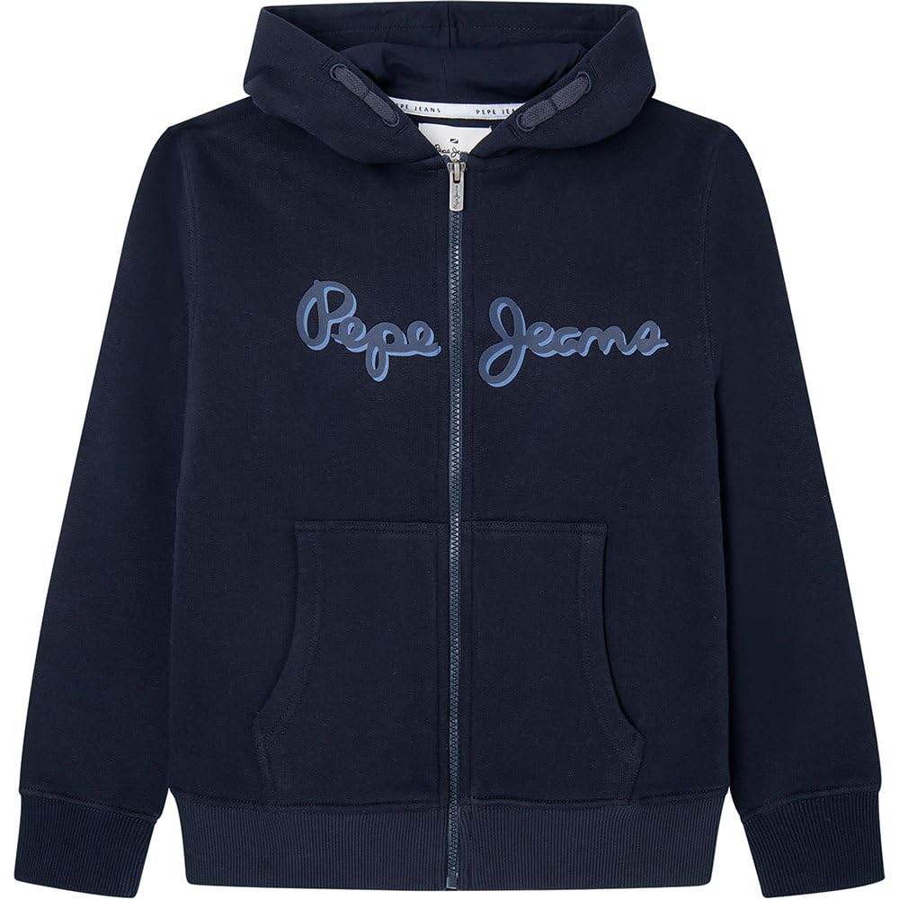 Pepe Jeans Nolan Zip Felpa con Cappuccio Bambini e Ragazzi
