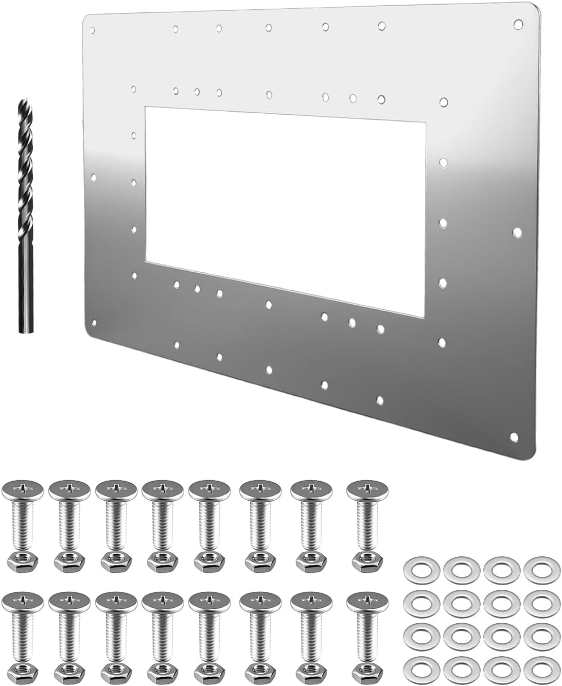 Pool Wide Mouth Skimmer Repair Kit, Repair Panel for Rusted Above Ground Pool Walls Around Skimmer Opening 18.75 W x 12.25 H, Compatible with Hayward SP1091WM Hydrotools 8939