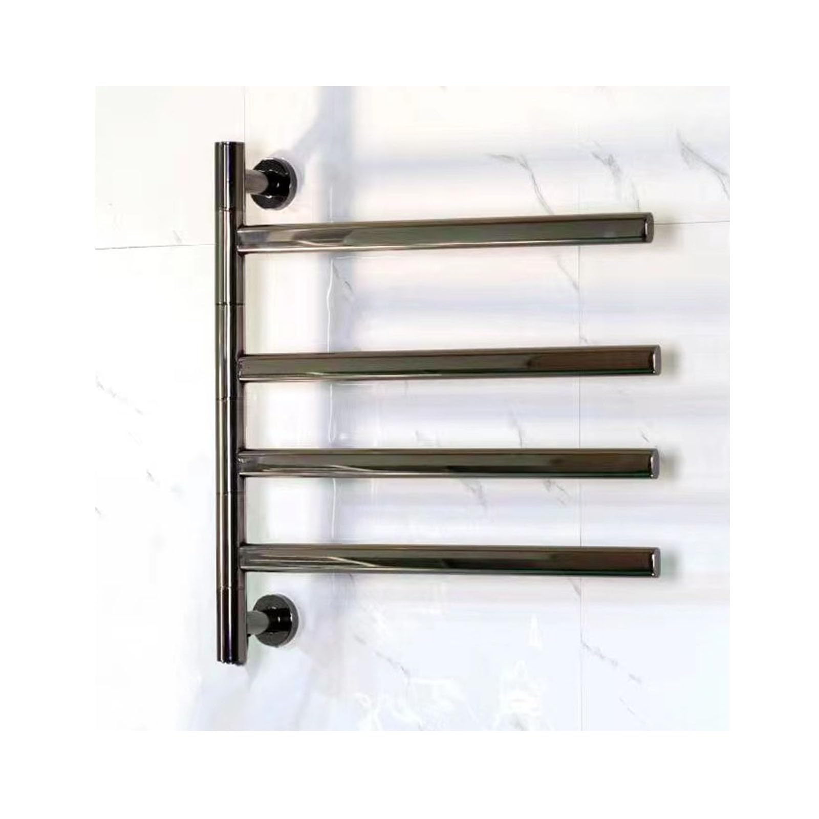 Calentador de toallas de baño giratorio con fijación de pared estable