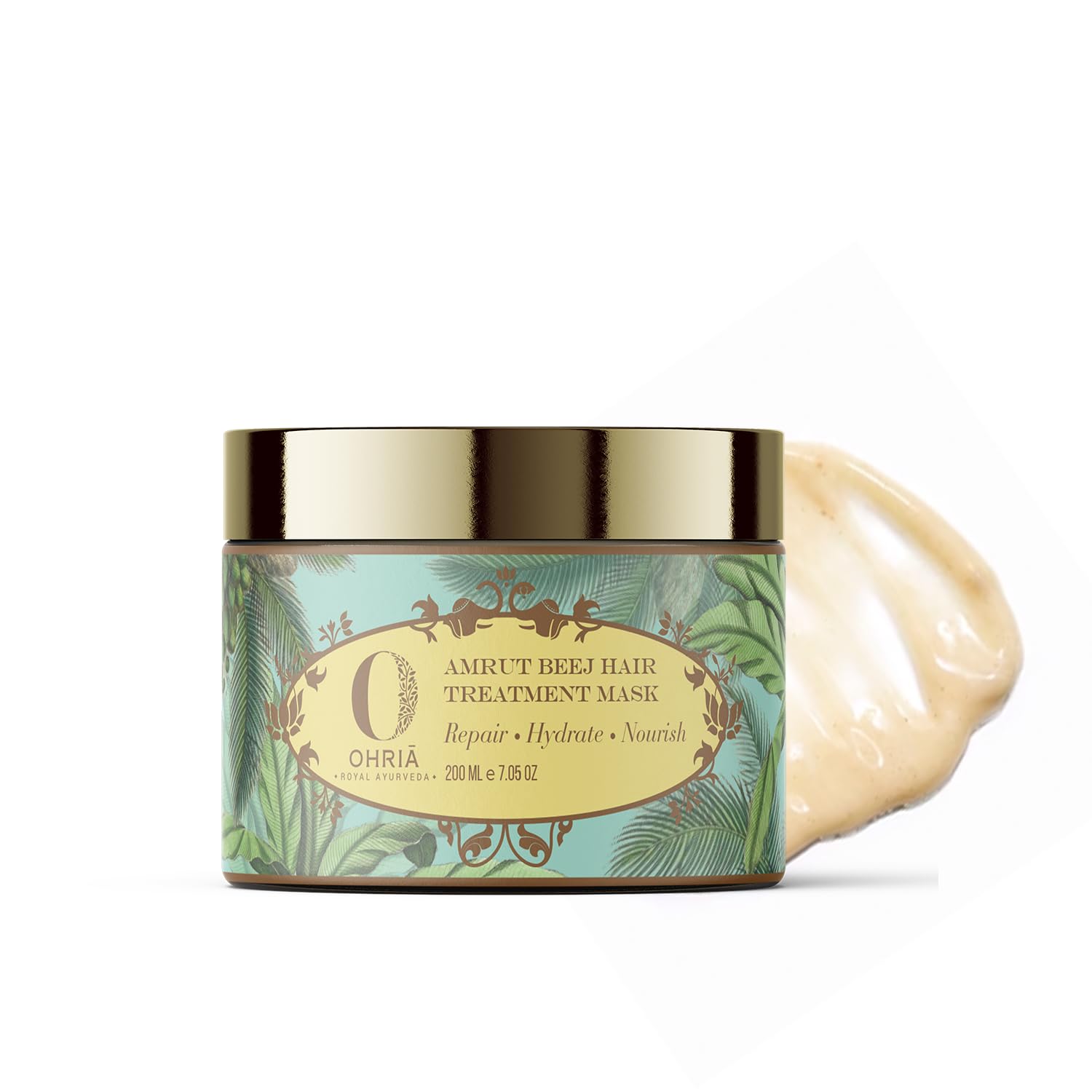 Ayurveda Amrut Beej Hair Treatment Mask | With Coconut Butter, Banana Extract, & Amla | Repairs, Hydrates & Nourishes | Safe for All Hair Types | 200ml-image-18