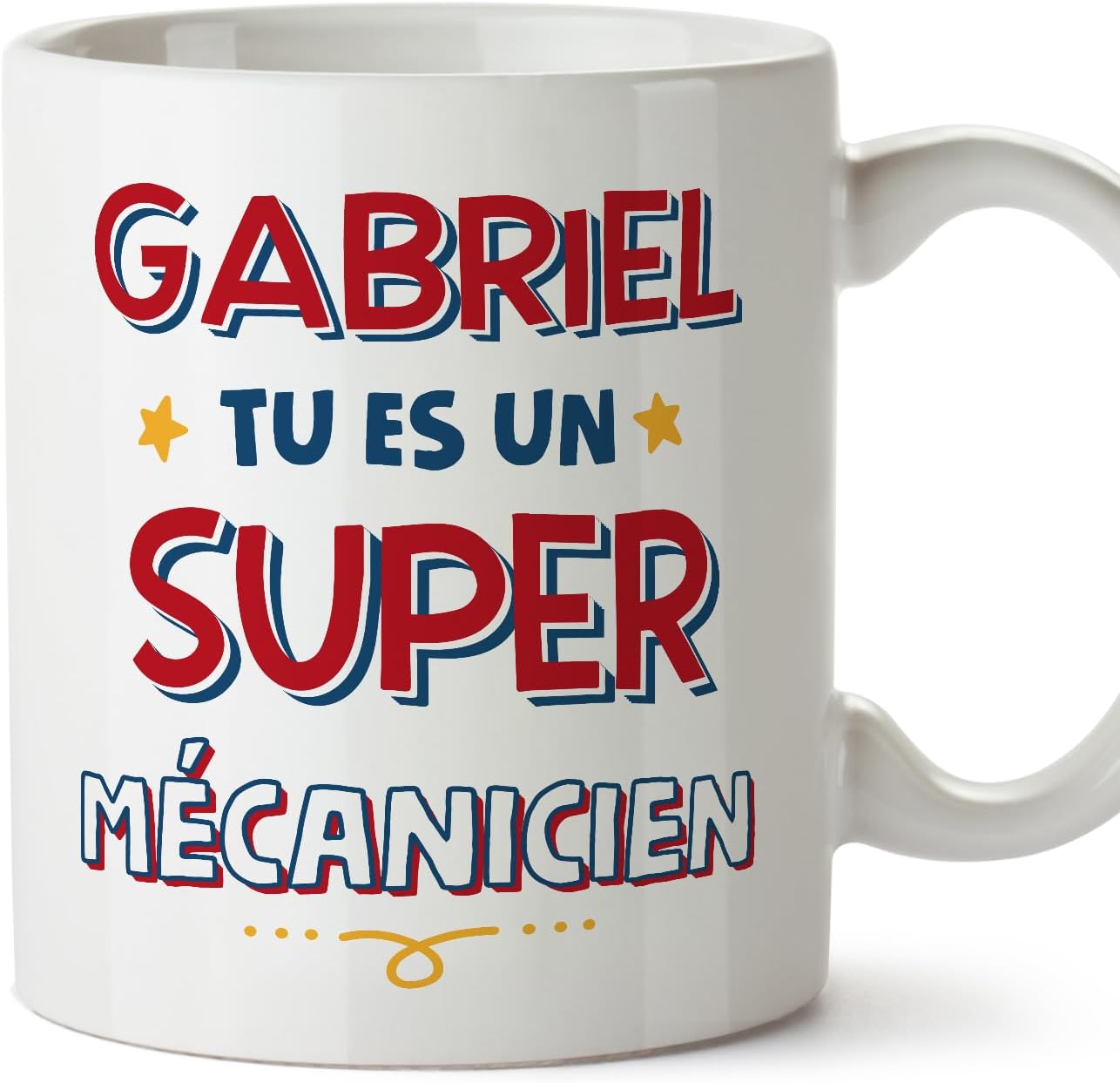 Mugffins Tasses Personnalisables pour MÉCANICIEN homme En Français Cadeau Personalisé Tu es