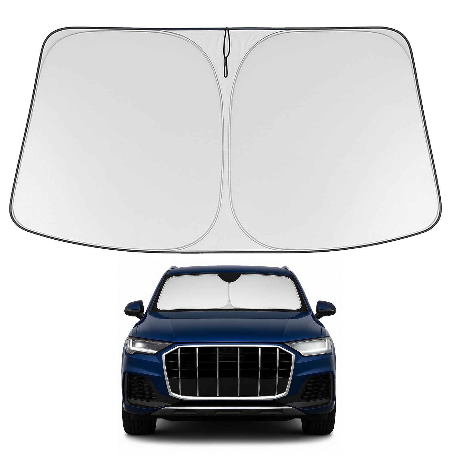 Proadsy Custom Fit 2017-2026 Audi Q7 Windshield Sun Shade, Blocks Heat
