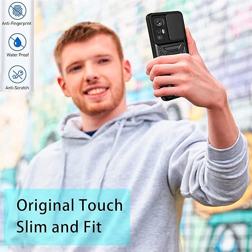 Miniatura 5 de Ysnzaq Funda de teléfono resistente a prueba de golpes de grado militar para Xiaomi Mi 12 Lite (no 12), protección de lente de ventana deslizante