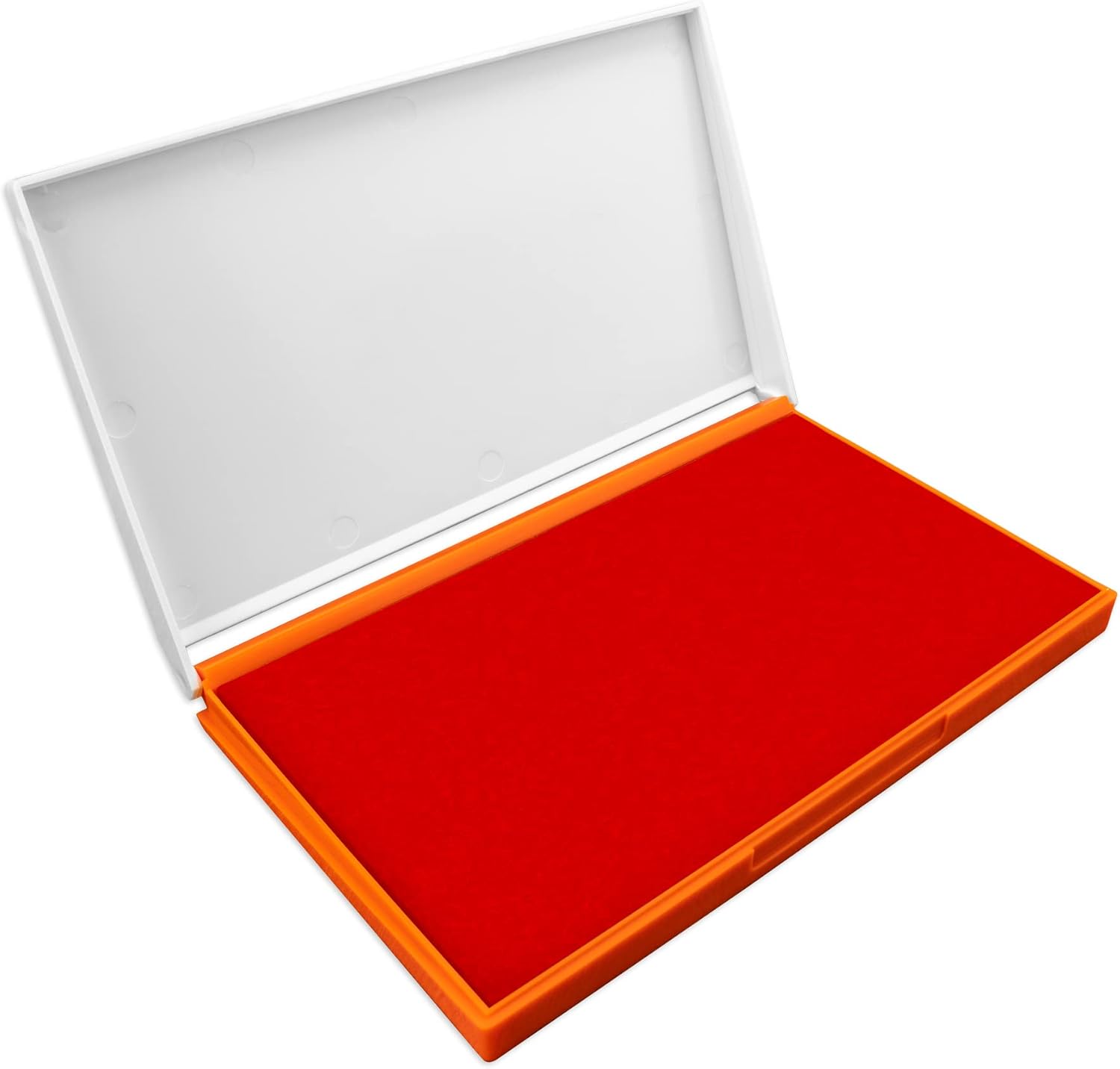 Plastic Case Stamp Pad Large Size, Red Color Size 4" x