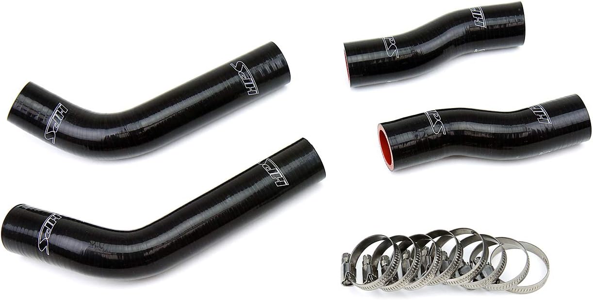 HPS 57-1315-RED Red Silicone Front Radiator Coolant Hose Kit