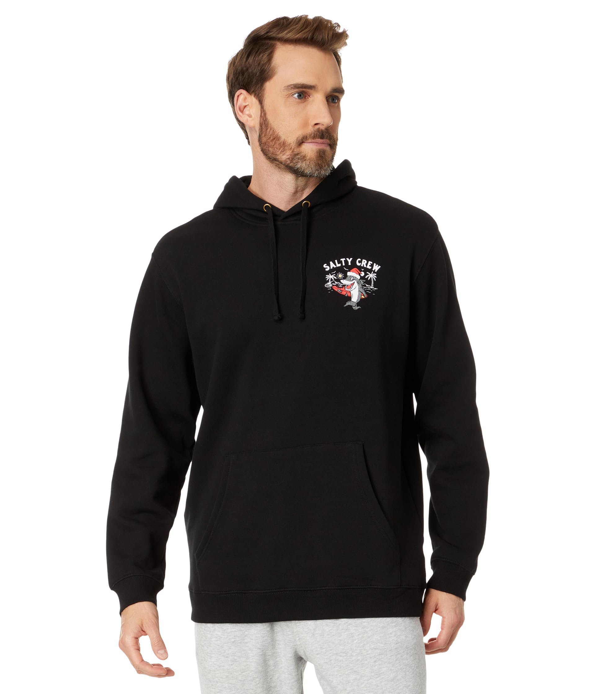 Santa Shark Pullover Fleece Hoodie