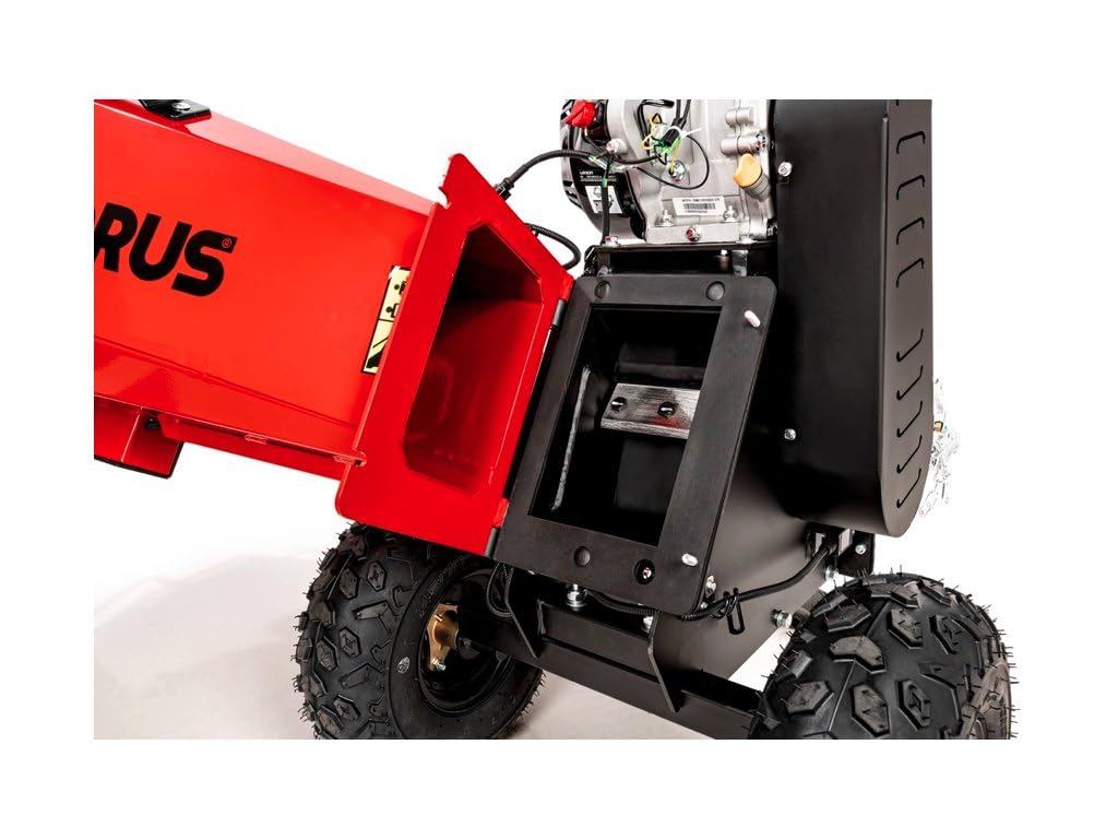 Hahn & Sohn Cedrus RB02PRO - Trituradora de gasolina, fuerte, hasta 12 cm, motor Loncin de 4,4 kW, chasis, trituradora de jardín, trituradora de madera, trituradora de ramas, trituradora profesional