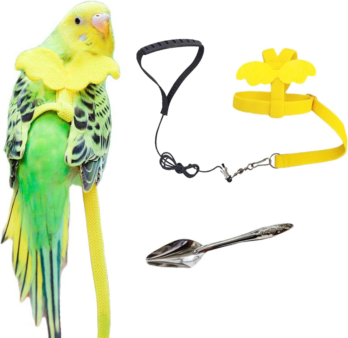 Bird Harness and Leash Kit, Xiapumeth Bird Harness, Cockatiel Leash and Harness