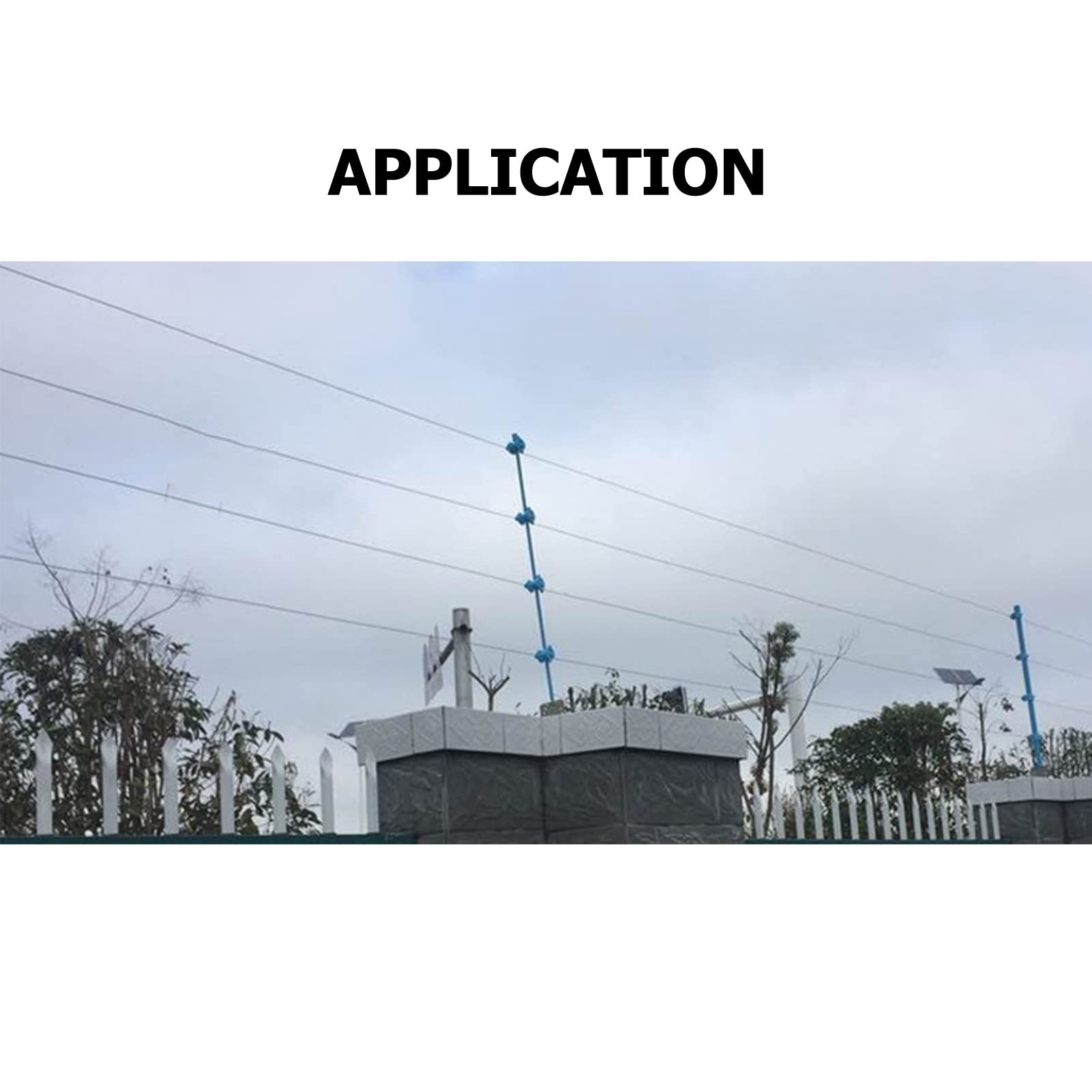 Isolatori per Recinti Elettrici, Filo per Recinti Elettrici 100 Pezzi Isolanti per Pali a T Accessori per Recinzioni Agricole, Isolatori per Fili Elettrici per Recinti (BLUE)