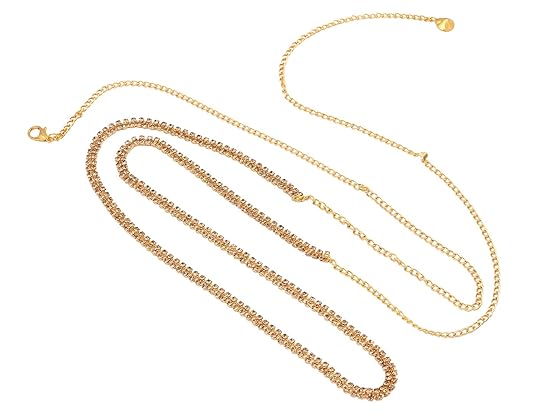 Vama Fashions Golden Waist Belt Kamar Chain Kamarbandhani Vadanam ootiyanam for women Half Saree Lehanga