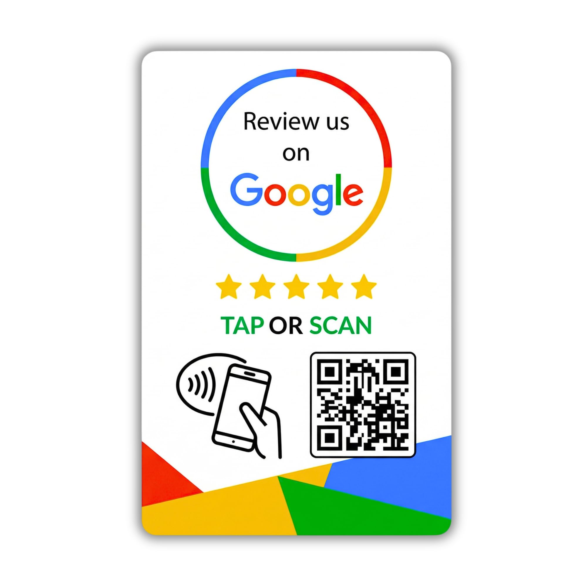 Photo 1 of Google Review Tap Card by TapFive – Zappy Card Fast NFC & QR Code Sign for Business | Google Review Stand & Plate Alternative | QR Code Stand | No Fees (1 Pack)