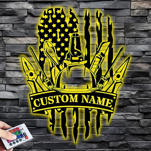 Custom Tools Repair Metal Wall Art LED Light Personalized Tools Shop Name Sign Home Decor Mechanic Tools Decoration Repairman Birthday Xmas HHQ144MTS_170924.1.13