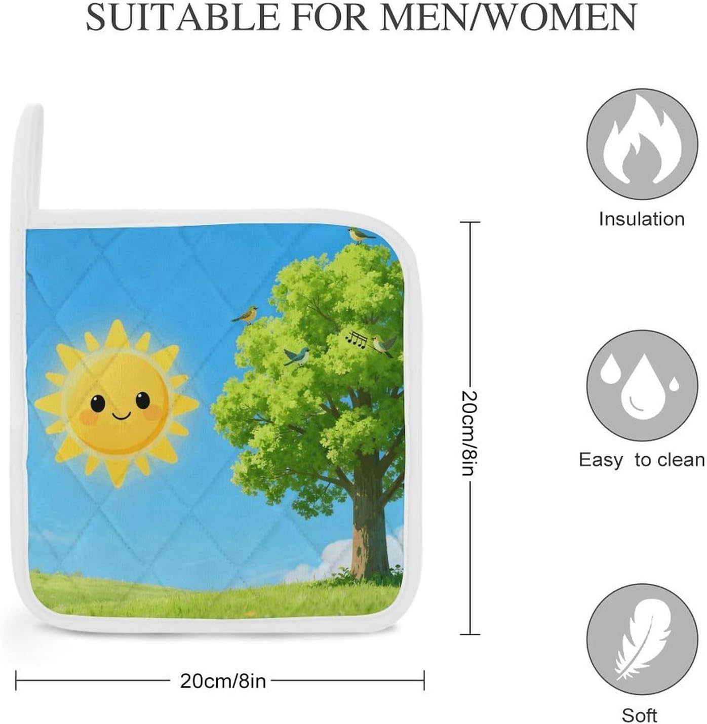 Sunshine Polyester Heat Resistant Pot Pad Non Slip Anti Scald Hot Dish Mat Reusable Table Protector for Kitchen Hot Pot Mat Wear Resistant Heat Proof Table Pad for Countertop Dining Room