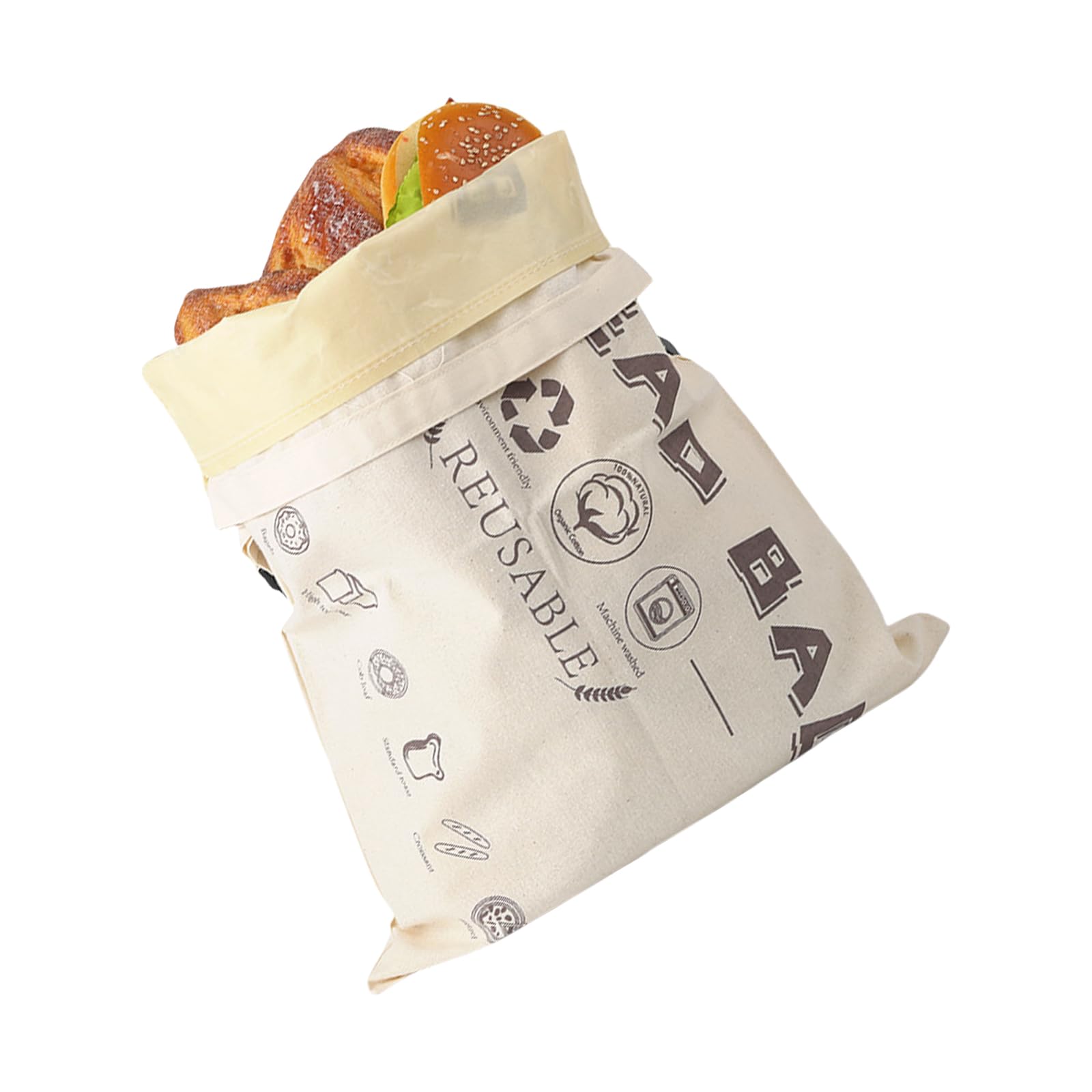 User Friendly Beeswaxes Infused Sandwich Bag with Separate Washable Layers Pouches for Snacks Storage Organization Efficient Cotton Beeswaxes Bread Bag