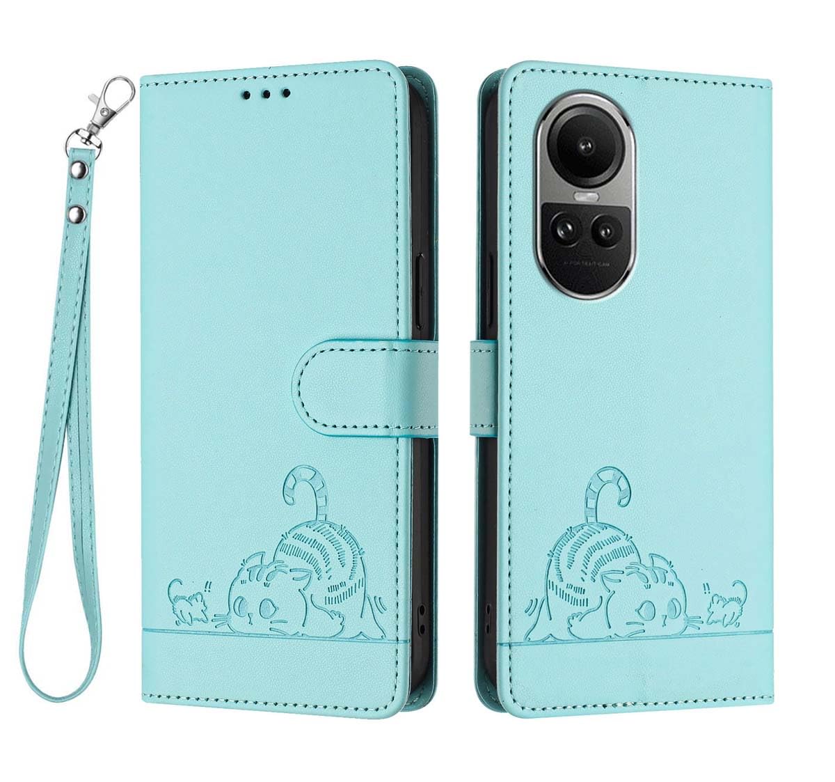 Custodia Flip GOKEN Per Oppo Reno 10 5G / Reno 10 PRO 5G - Pelle PU