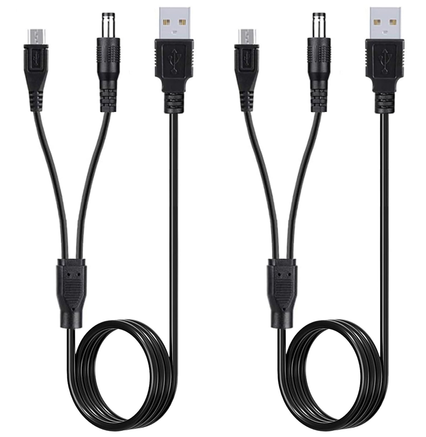 Kissmart Charger for Bousnic Dog Training Collar and Remote (2ft/60cm) | Replacement 2-in-1 Charging Cable DC Cord for Bousnic RS2 Dog Bark Collars