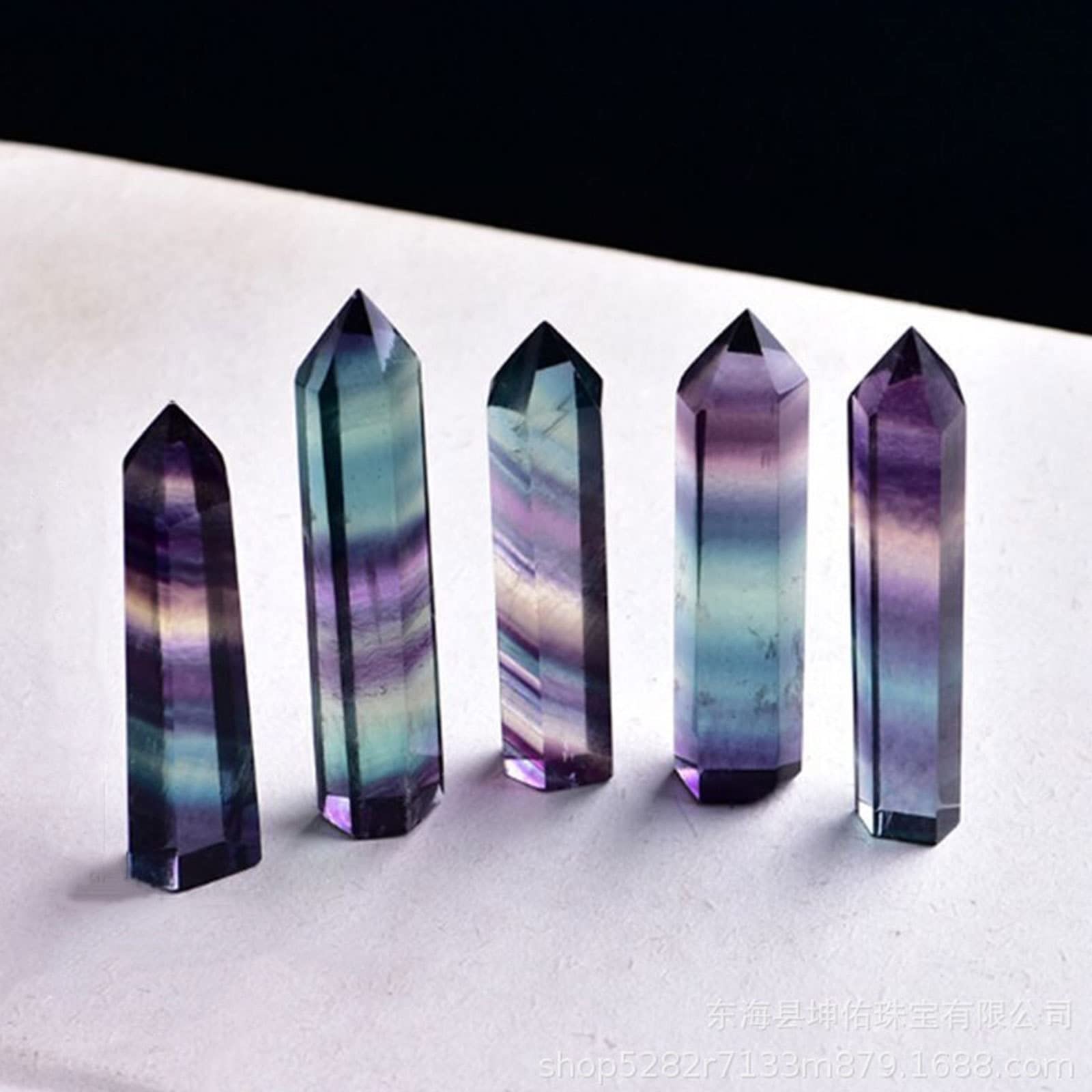 Amazon.co.jp: ナチュラルレインボー蛍石クリスタルヒーリングワンド