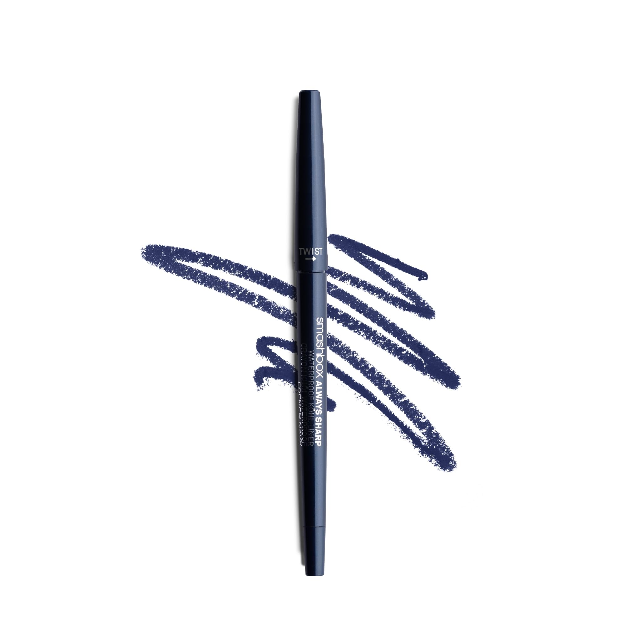Smashbox Always Sharp Longwear Kohl Eyeliner Pencil | Self-Sharpening Cap When You Twist | Long Lasting, Waterproof Eyeliner, 0.01 Ounce 03 - French Navy (Navy)