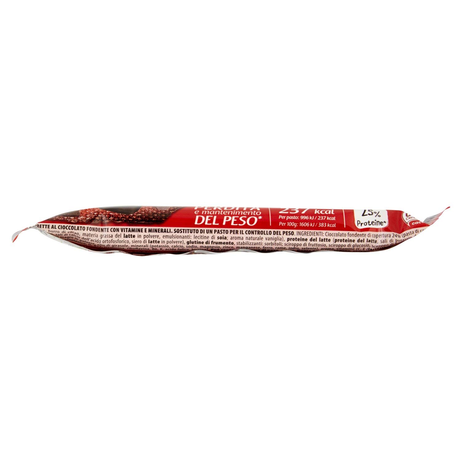 Pesoforma 1 Pasto Cioccolato Fondente, Pasto sostitutivo dimagrante, ricco in Proteine, 2 Barrette x 31 g (62 g)