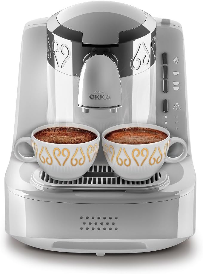 Arzum Okka OK001W Automatic 120V Turkish/Greek Coffee Machine White/Chrome (Silver)