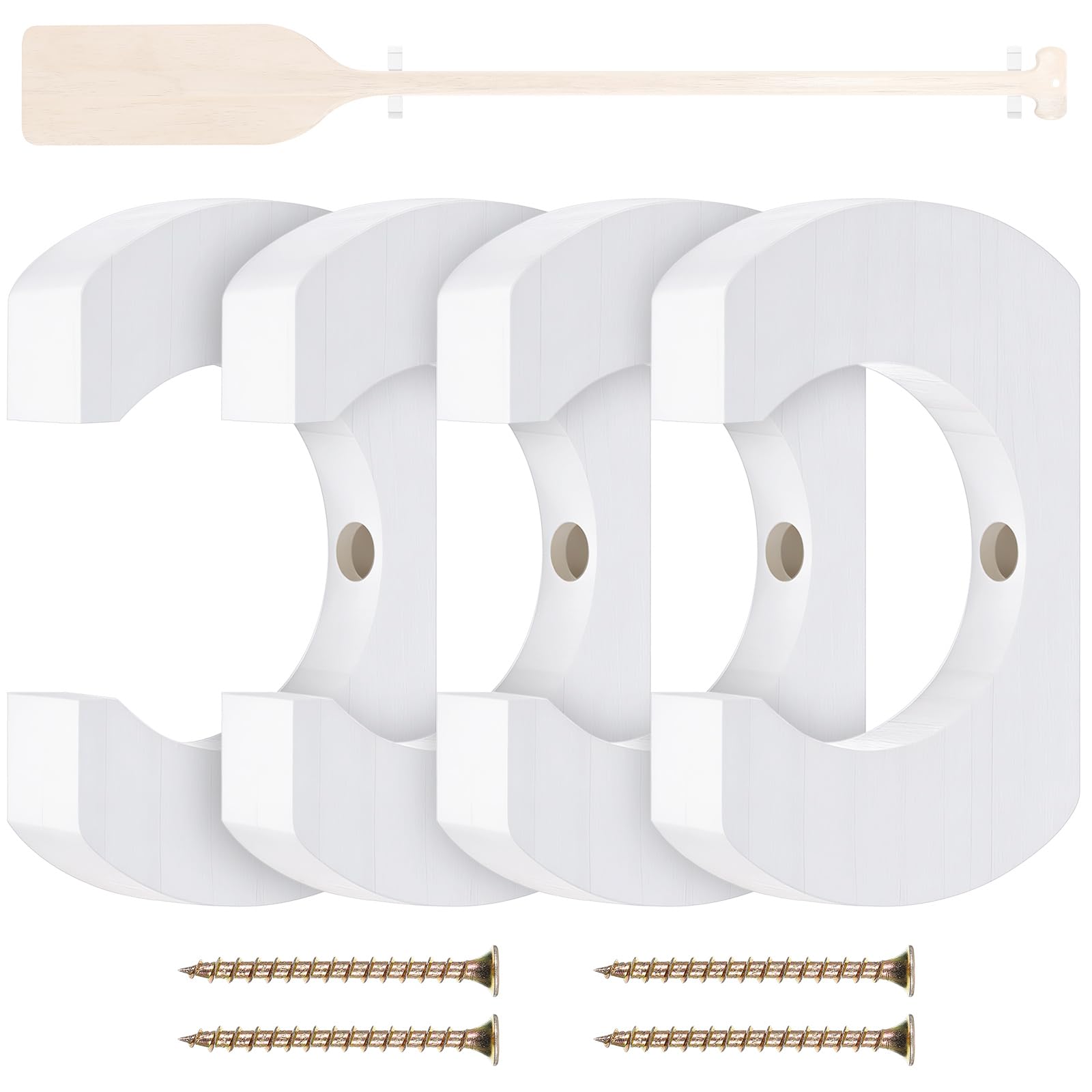 DaisyInner Wooden Kayak Paddle Holder Rack Wall Mount Canoe Oar Hanger Paddle Storage and Display Rack for SUP Dragon Boat Paddles Garage Boat House Home Decor