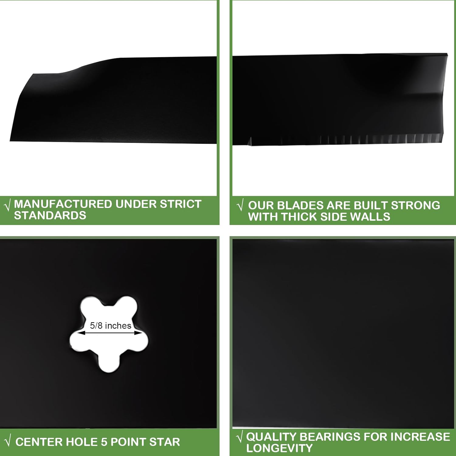 AEagle Mower High Lift Blade for 539112079, Husqvarna 52 inch Deck MZT Dixon Kees Yazoo 510417801 539117911 10782 Ultra Grizzly ZTR 52, 3 Pack